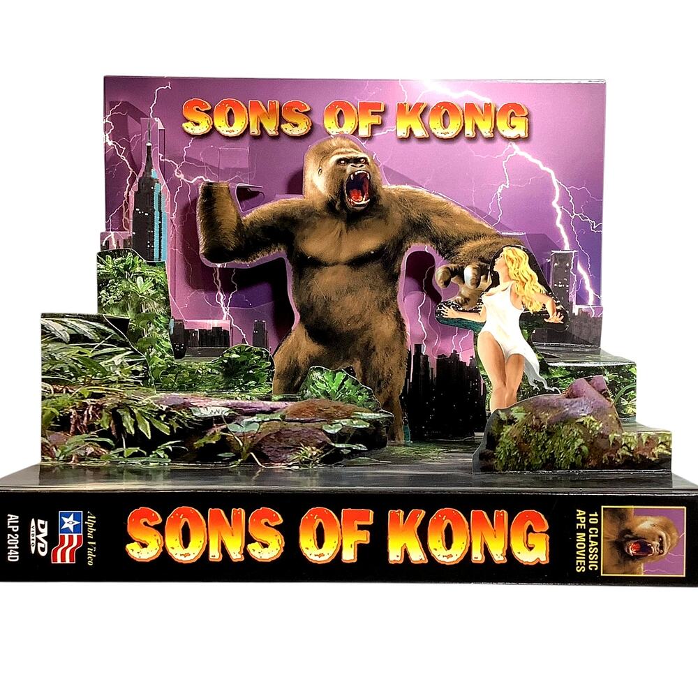 Sons of Kong, 10 Full-Length Movies, Box Set (3 DVD 2005) LE Pop Up Box Sleeve